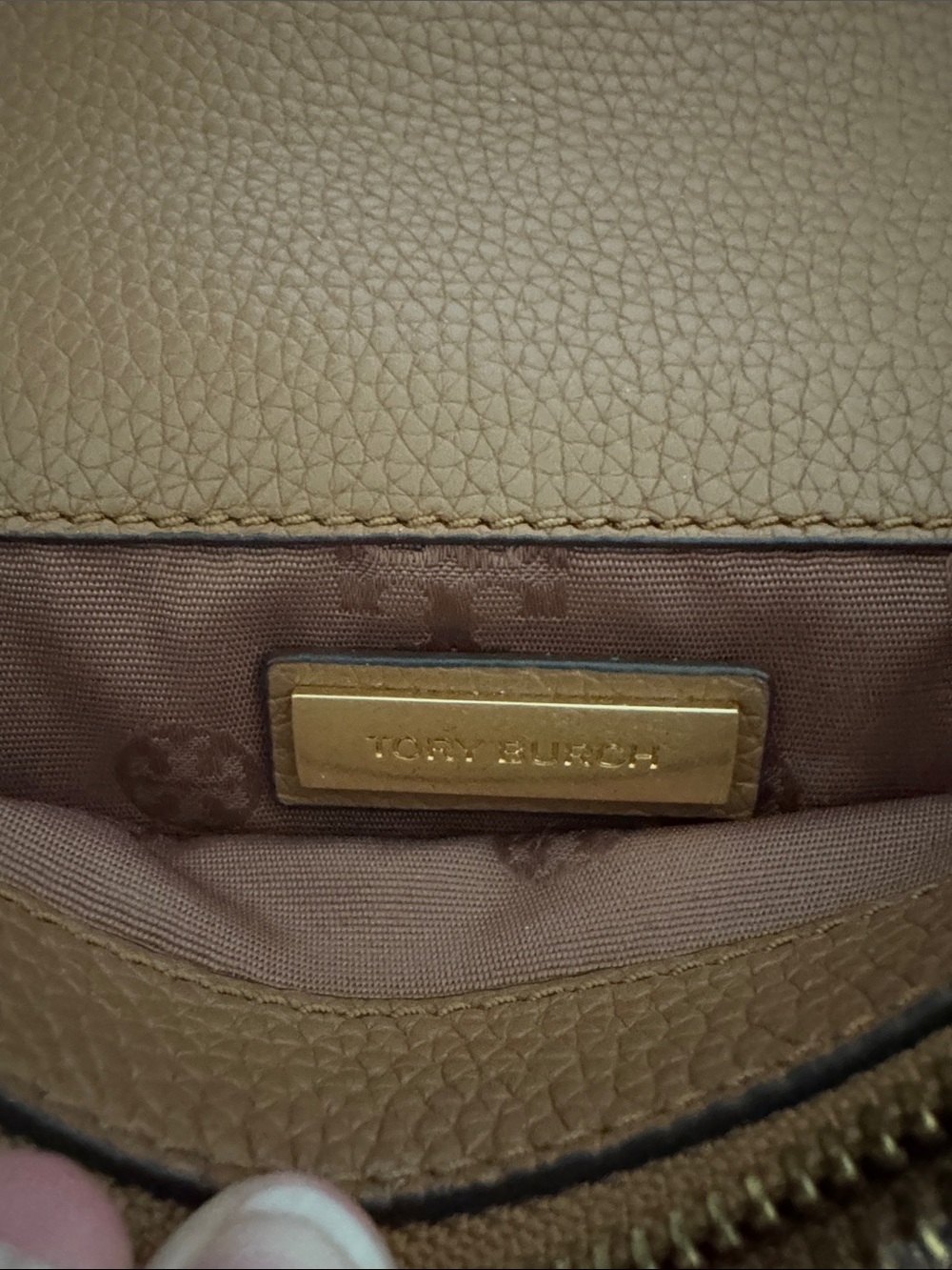 Tory Burch Chestnut Brown Leather Logo Crossbody - Picture 3 of 5